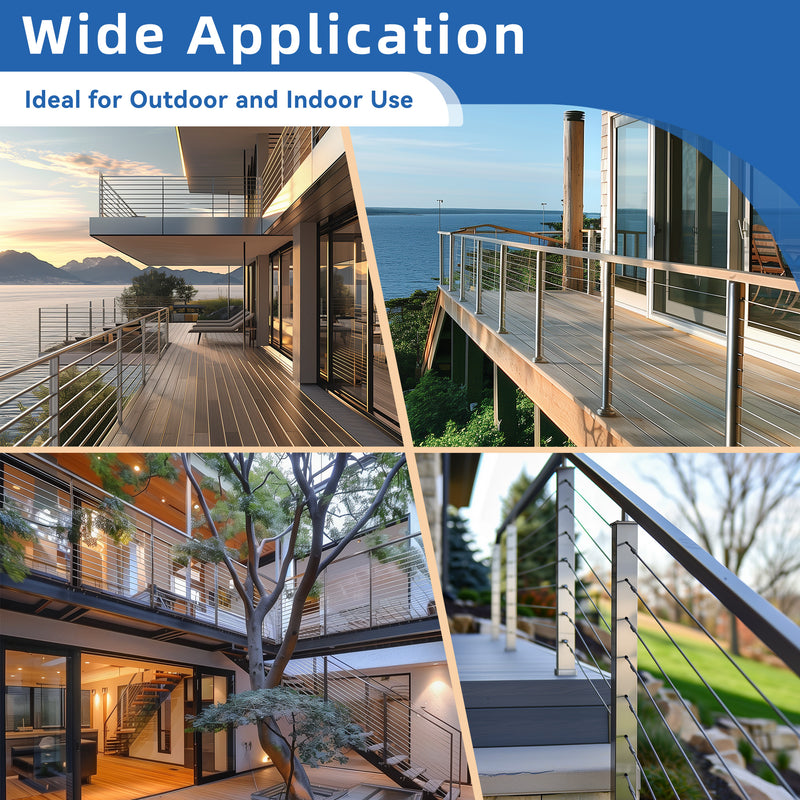 Load image into Gallery viewer, Fulifix Cable Railing Handrail, Brushed Flat Handrail, 6'6" Long, 2" x 1" Section Size, T316 SS Handrail for DIY Railing Project, Model FS01