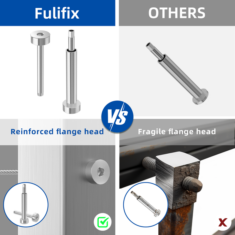 Load image into Gallery viewer, Fulifix 1/8" Cable Railing Tensioner, 10 Pairs Invisible Cable Railing Kit, T316 SS Swage Railing for 2" x 2" 4" x 4" Wood Metal Posts, Model LT02