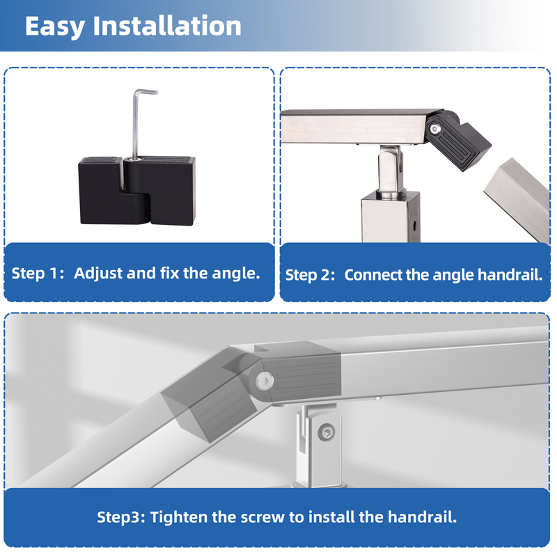 Load image into Gallery viewer, Fulifix Railing Handrail Accessories, 2 Pack Vertical Pivot Handrail Connector, High Strength POM Cable Railing Handrail Fittings, Model LT19