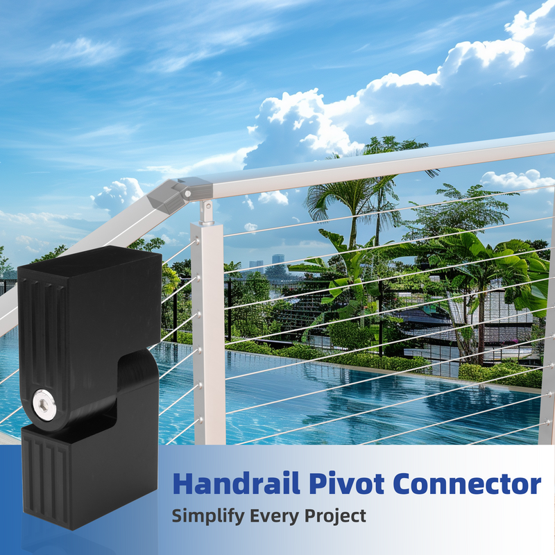 Load image into Gallery viewer, Fulifix Railing Handrail Accessories, 2 Pack Vertical Pivot Handrail Connector, High Strength POM Cable Railing Handrail Fittings, Model LT19