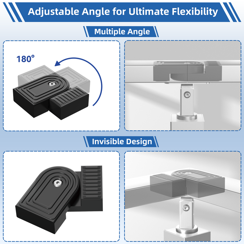 Load image into Gallery viewer, Fulifix Railing Handrail Accessories, 2 Pack Level Pivot Handrail Connector, High Strength POM Cable Railing Handrail Fittings, Model LT20