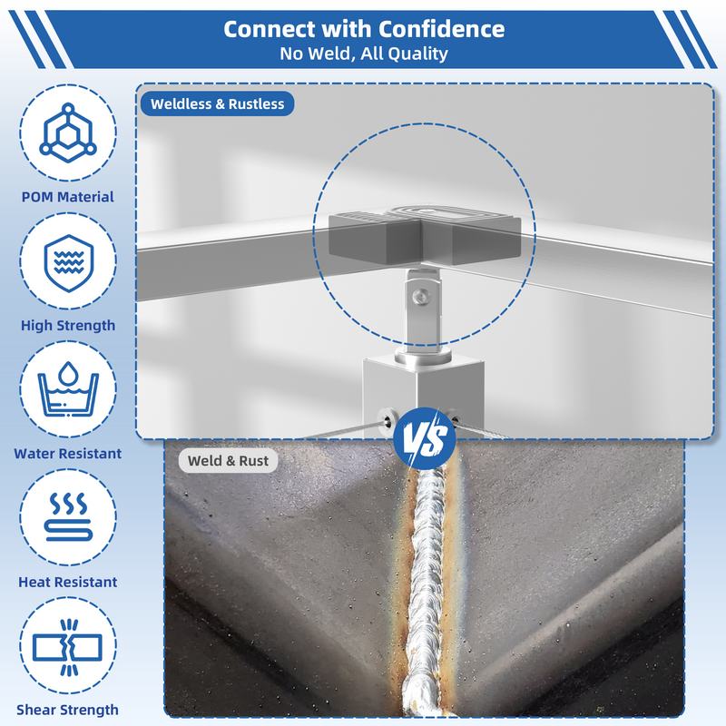Load image into Gallery viewer, Fulifix Railing Handrail Accessories, 2 Pack Level Pivot Handrail Connector, High Strength POM Cable Railing Handrail Fittings, Model LT20