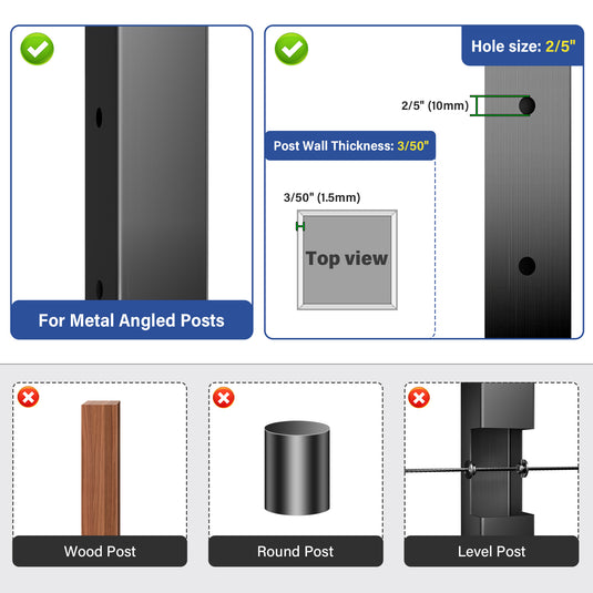 Fulifix 20Pack Protector Sleeve for Posts LT14B