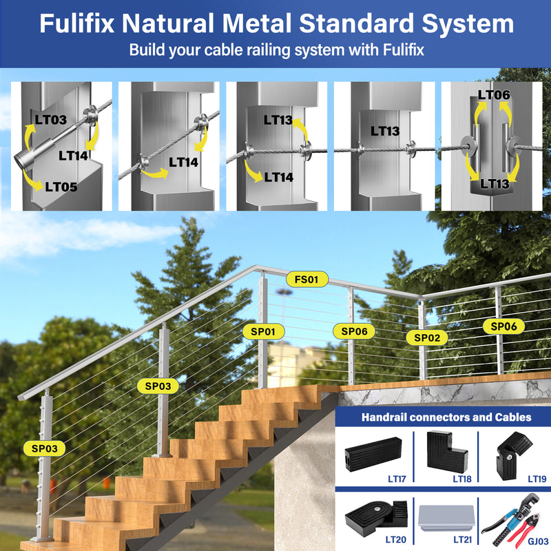 Load image into Gallery viewer, Fulifix Stainless Steel Cable Cutter, Metal Wire Rope Cutting Tool, Labour Savings Telescopic Spring with Lock Design with Gloves and Pen, Model GJ01
