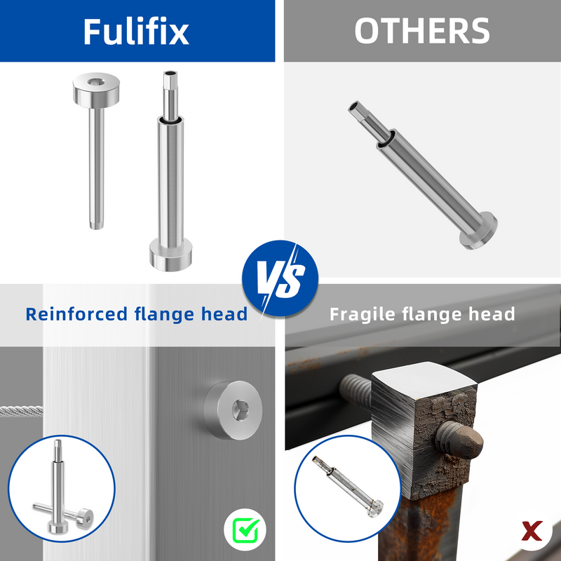 Load image into Gallery viewer, Fulifix 1/8&quot; Cable Railing Tensioner, 10 Pairs Invisible Cable Railing Kit, T316 SS Swage Railing for 2&quot; x 2&quot; 4&quot; x 4&quot; Wood Metal Posts, Model LT02
