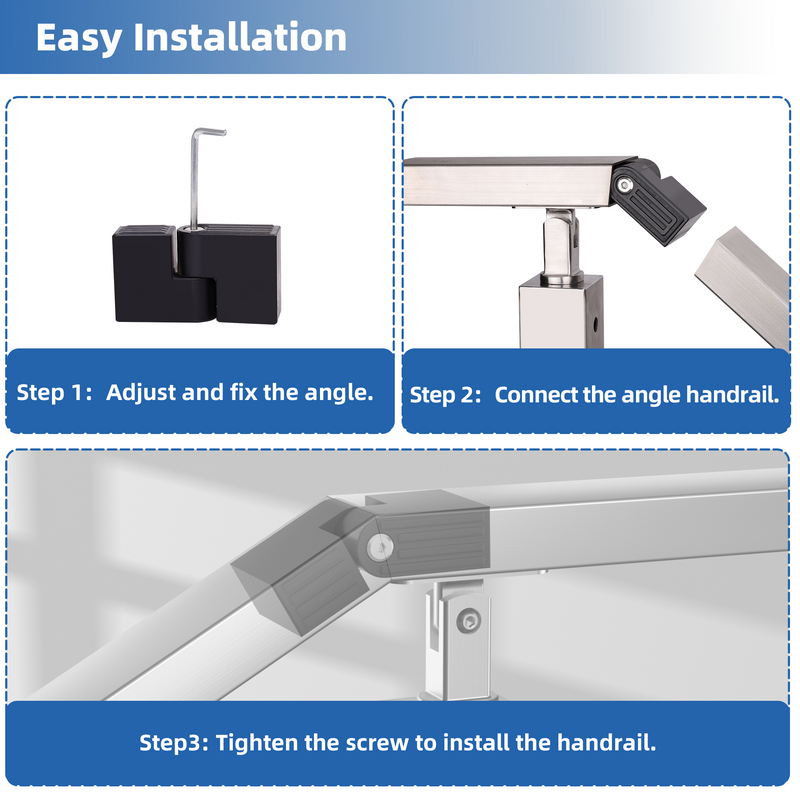 Load image into Gallery viewer, Fulifix Railing Handrail Accessories, 2 Pack Vertical Pivot Handrail Connector, High Strength POM Cable Railing Handrail Fittings, Model LT19
