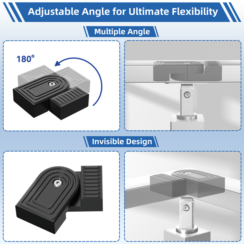 Load image into Gallery viewer, Fulifix Railing Handrail Accessories, 2 Pack Level Pivot Handrail Connector, High Strength POM Cable Railing Handrail Fittings, Model LT20
